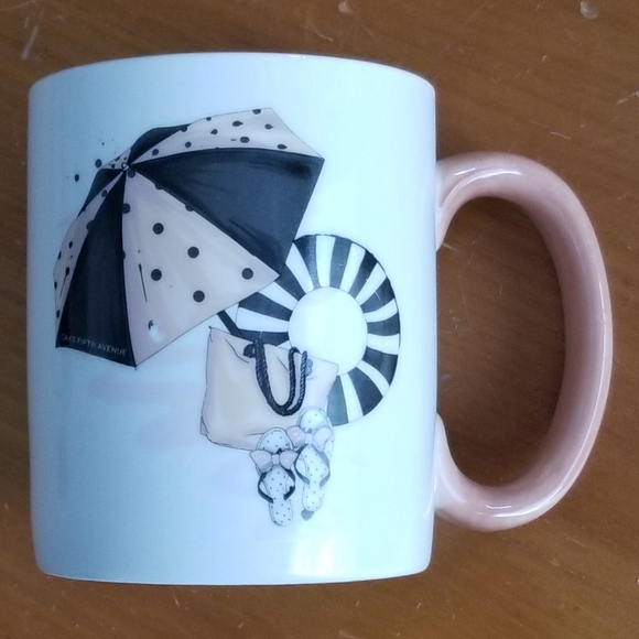 Saks Fifth Ave Set of 2 Beach Theme Coffee Mugs - Picture 7 of 11